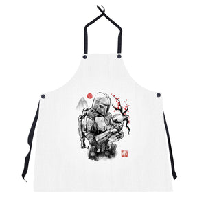 Hunter And Alien Baby Sumi-e