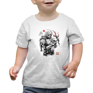 Hunter And Alien Baby Sumi-e