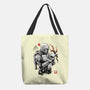 Hunter And Alien Baby Sumi-e-None-Basic Tote-Bag-Astrobot Invention