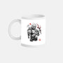 Hunter And Alien Baby Sumi-e-None-Mug-Drinkware-Astrobot Invention