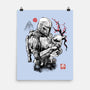 Hunter And Alien Baby Sumi-e-None-Matte-Poster-Astrobot Invention