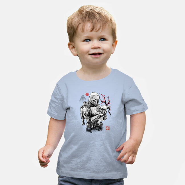Hunter And Alien Baby Sumi-e-Baby-Basic-Tee-Astrobot Invention