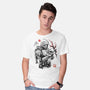 Hunter And Alien Baby Sumi-e-Mens-Basic-Tee-Astrobot Invention