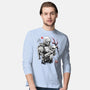 Hunter And Alien Baby Sumi-e-Mens-Long Sleeved-Tee-Astrobot Invention