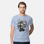 Hunter And Alien Baby Sumi-e-Mens-Premium-Tee-Astrobot Invention