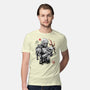 Hunter And Alien Baby Sumi-e-Mens-Premium-Tee-Astrobot Invention