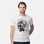 Hunter And Alien Baby Sumi-e-Mens-Premium-Tee-Astrobot Invention
