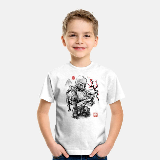 Hunter And Alien Baby Sumi-e-Youth-Basic-Tee-Astrobot Invention