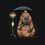 Capybara Bus Stop-None-Adjustable Tote-Bag-glitchygorilla
