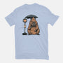 Capybara Bus Stop-Mens-Heavyweight-Tee-glitchygorilla