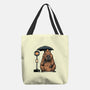 Capybara Bus Stop-None-Basic Tote-Bag-glitchygorilla
