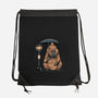 Capybara Bus Stop-None-Drawstring-Bag-glitchygorilla
