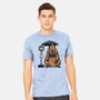 Capybara Bus Stop-Mens-Heavyweight-Tee-glitchygorilla