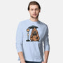 Capybara Bus Stop-Mens-Long Sleeved-Tee-glitchygorilla