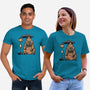 Capybara Bus Stop-Unisex-Basic-Tee-glitchygorilla
