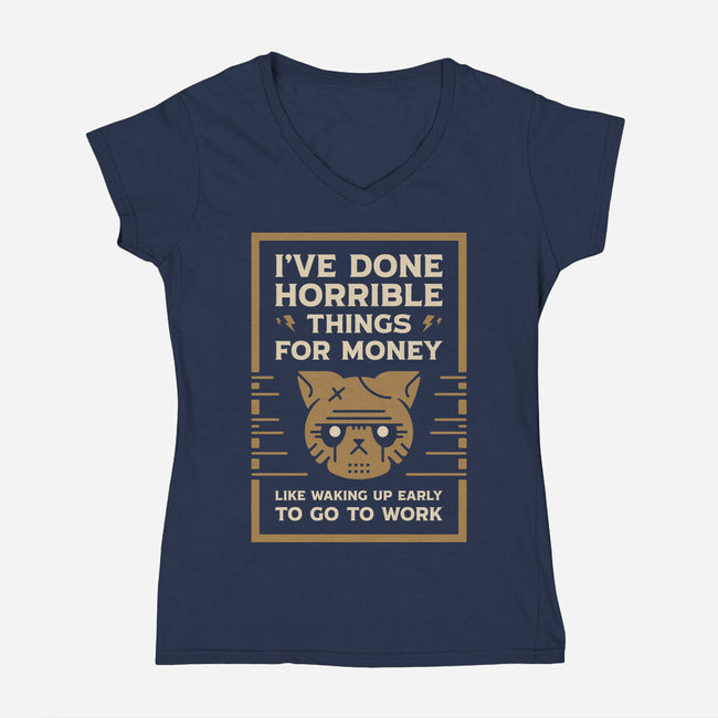 Horrible Things-Womens-V-Neck-Tee-BadBox