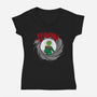 Martian Agent-Womens-V-Neck-Tee-jasesa