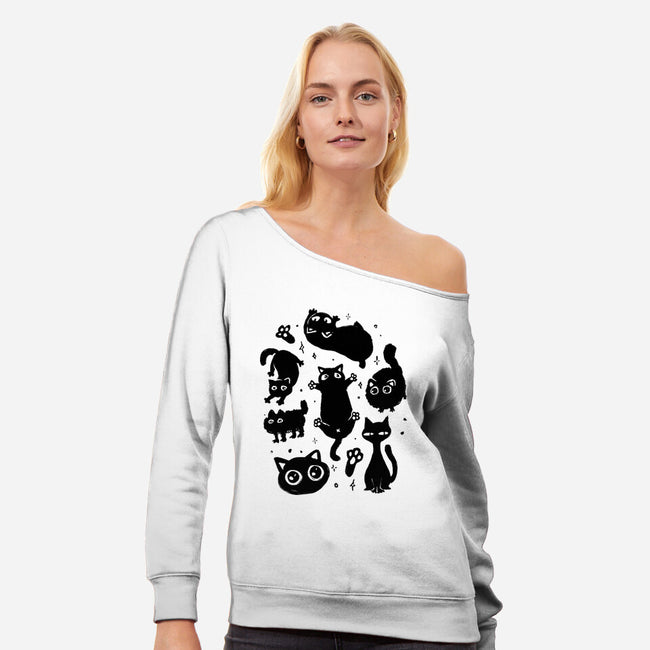 The Black Floofs-Womens-Off Shoulder-Sweatshirt-eduely
