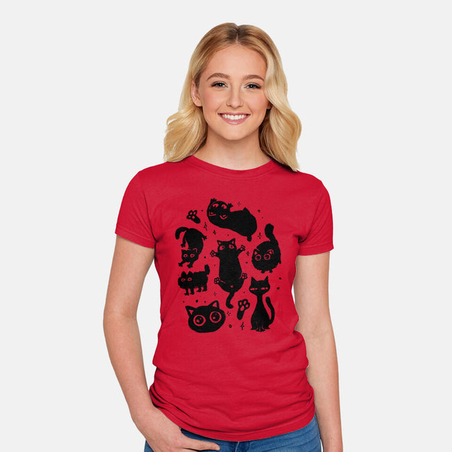 The Black Floofs-Womens-Fitted-Tee-eduely
