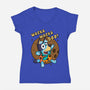 Wacka Wacka Doo-Womens-V-Neck-Tee-Raffiti