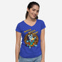 Wacka Wacka Doo-Womens-V-Neck-Tee-Raffiti