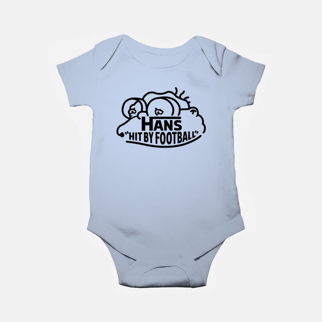 Hans Hit By Football-Baby-Basic-Onesie-Raffiti