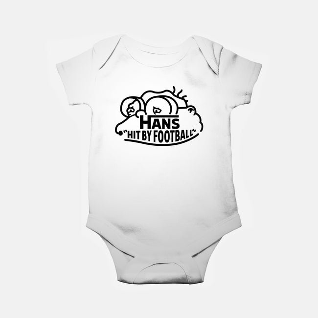 Hans Hit By Football-Baby-Basic-Onesie-Raffiti