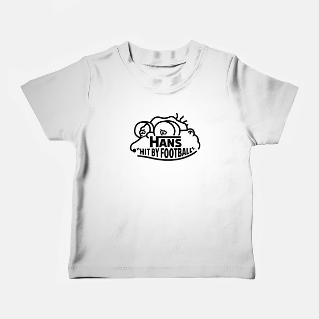 Hans Hit By Football-Baby-Basic-Tee-Raffiti