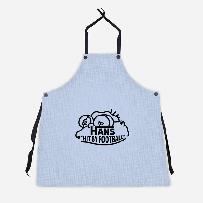 Hans Hit By Football-Unisex-Kitchen-Apron-Raffiti