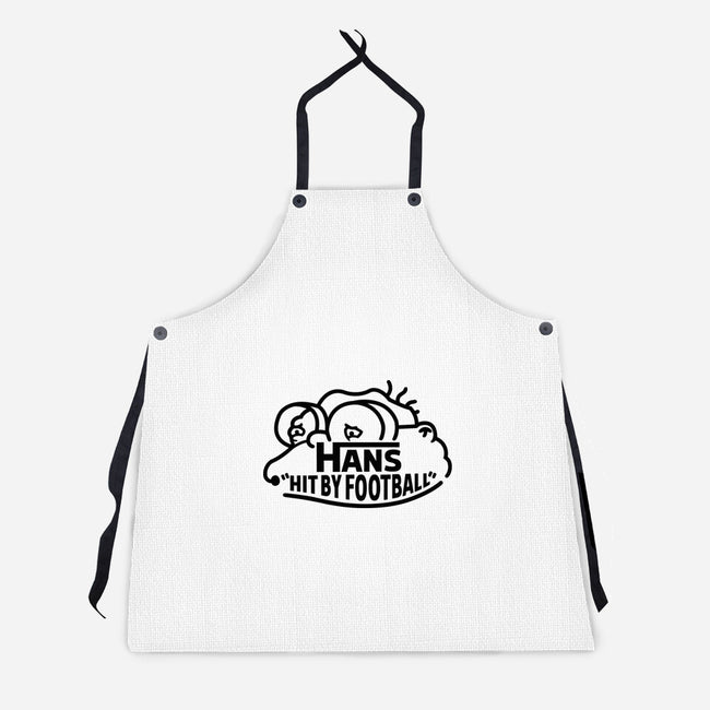 Hans Hit By Football-Unisex-Kitchen-Apron-Raffiti