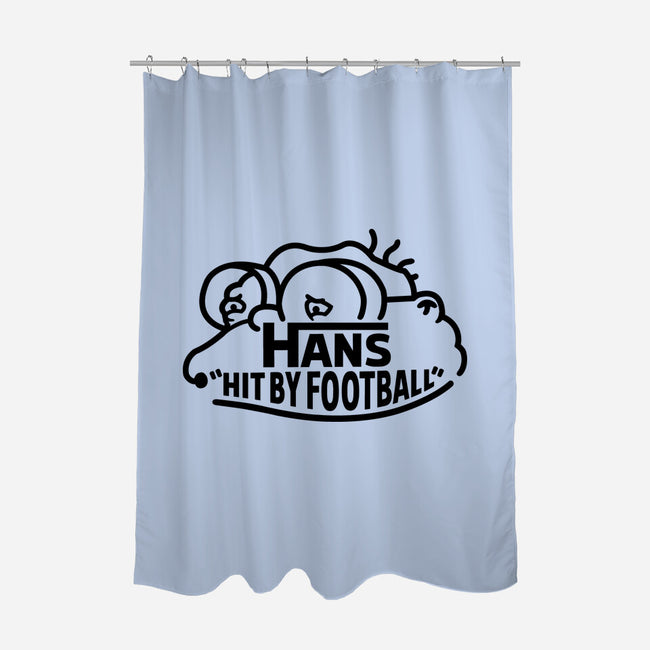 Hans Hit By Football-None-Polyester-Shower Curtain-Raffiti