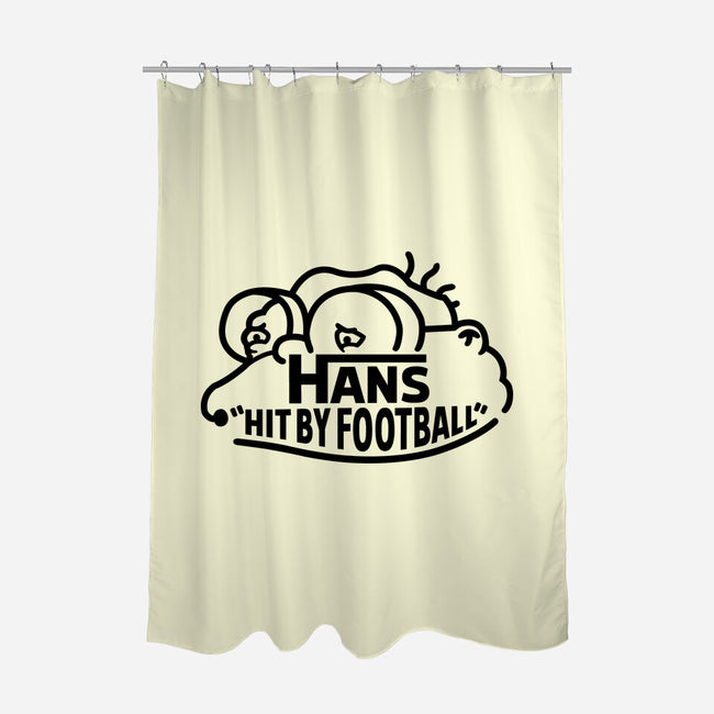 Hans Hit By Football-None-Polyester-Shower Curtain-Raffiti