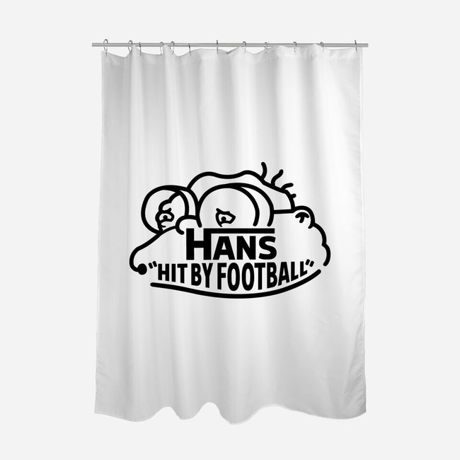 Hans Hit By Football-None-Polyester-Shower Curtain-Raffiti