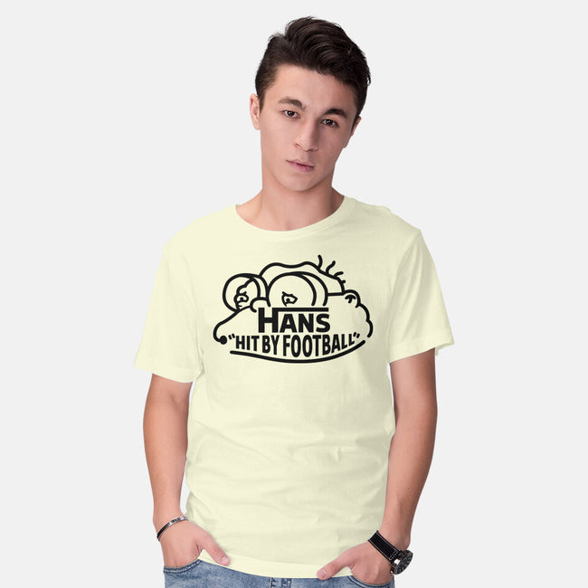 Hans Hit By Football-Mens-Basic-Tee-Raffiti