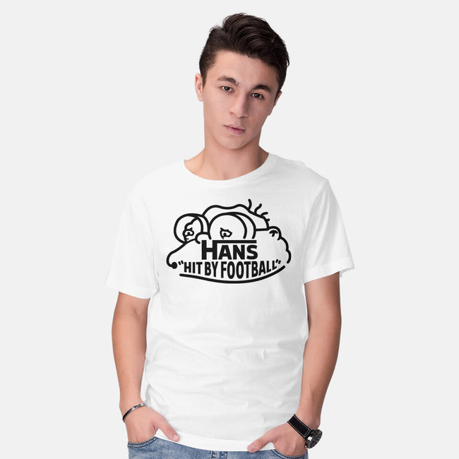 Hans Hit By Football-Mens-Basic-Tee-Raffiti