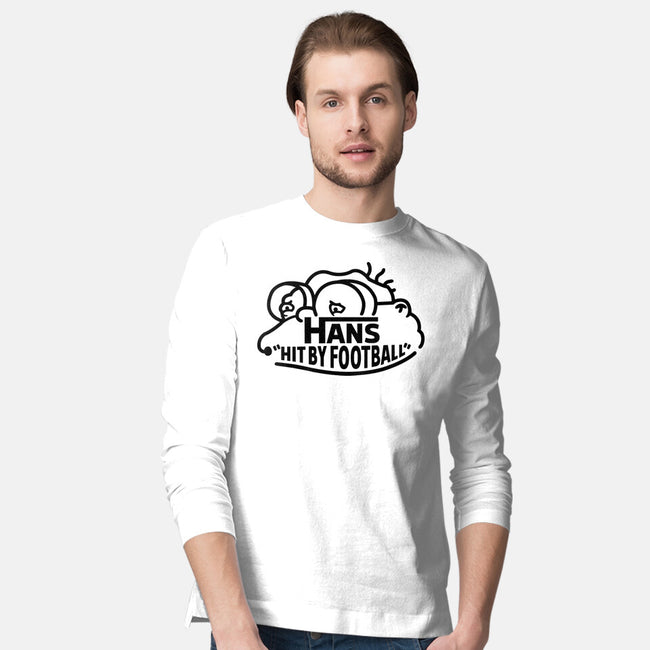 Hans Hit By Football-Mens-Long Sleeved-Tee-Raffiti