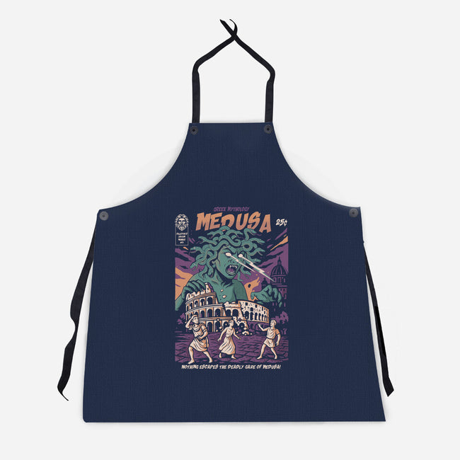 Medusa Attack-Unisex-Kitchen-Apron-Eoli Studio