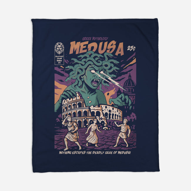 Medusa Attack-None-Fleece-Blanket-Eoli Studio