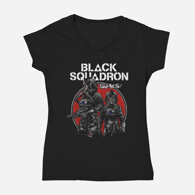 Rebels Must Die-Womens-V-Neck-Tee-CappO
