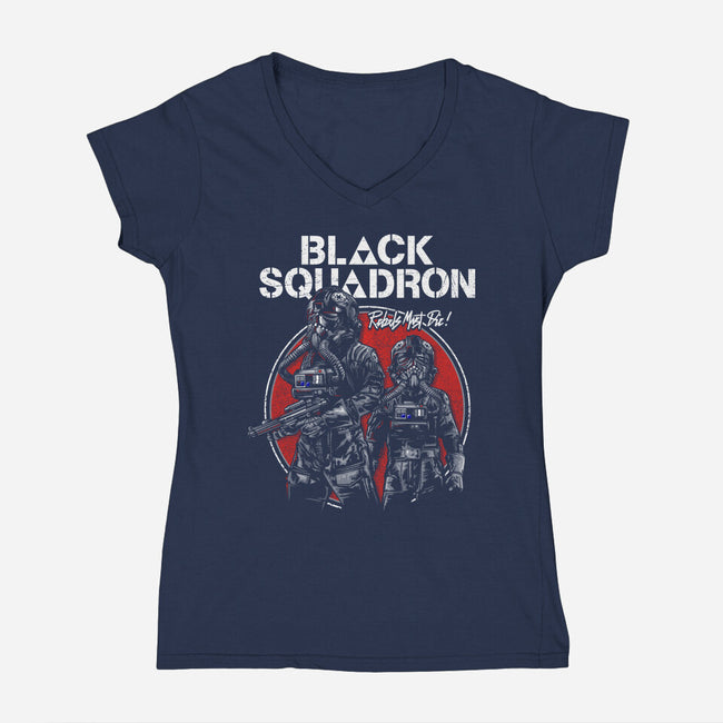 Rebels Must Die-Womens-V-Neck-Tee-CappO