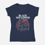 Rebels Must Die-Womens-V-Neck-Tee-CappO
