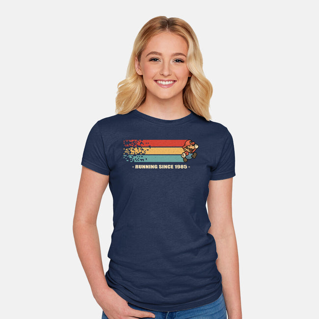 Running Since 1985-Womens-Fitted-Tee-erion_designs