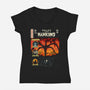 Tales From Hawkins-Womens-V-Neck-Tee-Green Devil
