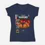Tales From Hawkins-Womens-V-Neck-Tee-Green Devil