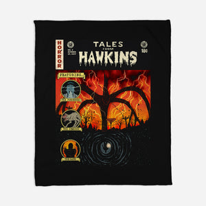 Tales From Hawkins-None-Fleece-Blanket-Green Devil