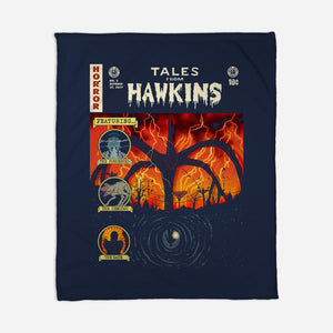 Tales From Hawkins-None-Fleece-Blanket-Green Devil