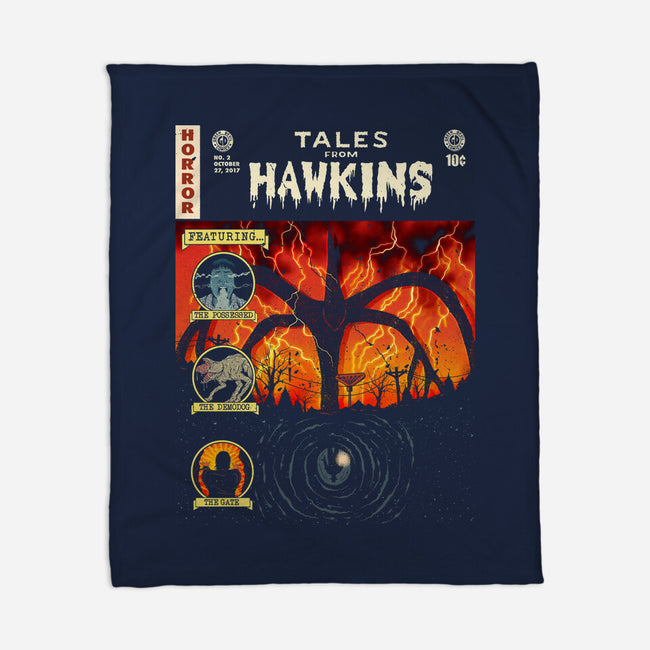 Tales From Hawkins-None-Fleece-Blanket-Green Devil