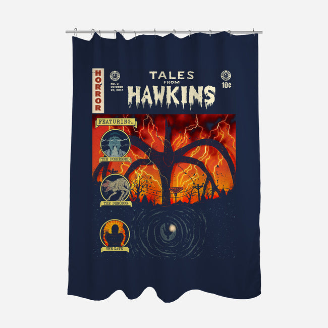 Tales From Hawkins-None-Polyester-Shower Curtain-Green Devil