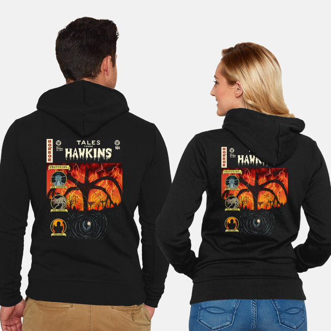 Tales From Hawkins-Unisex-Zip-Up-Sweatshirt-Green Devil