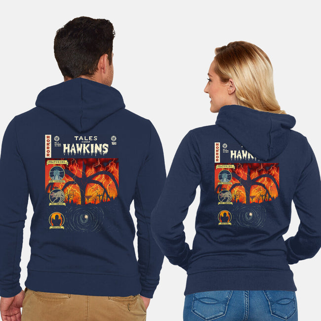 Tales From Hawkins-Unisex-Zip-Up-Sweatshirt-Green Devil